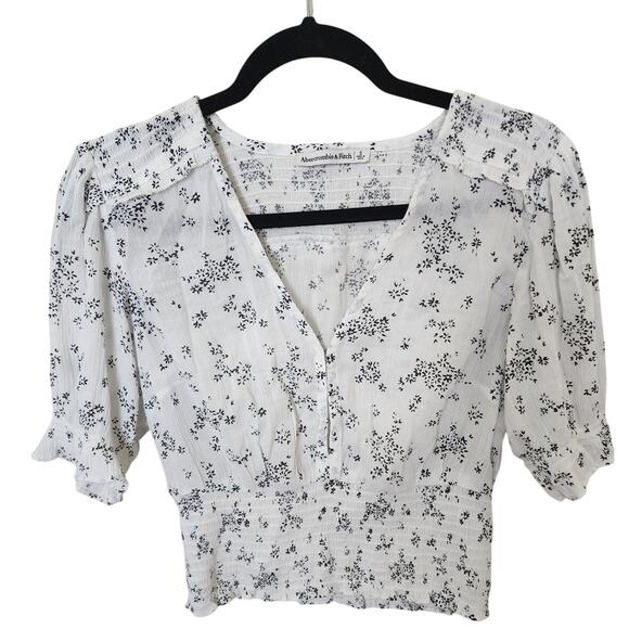 Abercrombie floral print size small smoke top - Picture 1 of 5